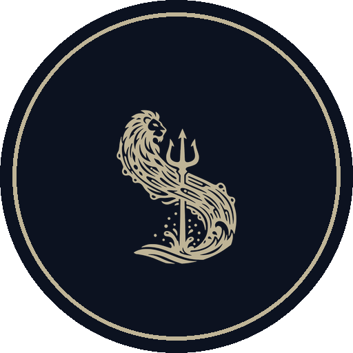 The SigmaClava roundel: the emblem in gold within a ringed midnight disc